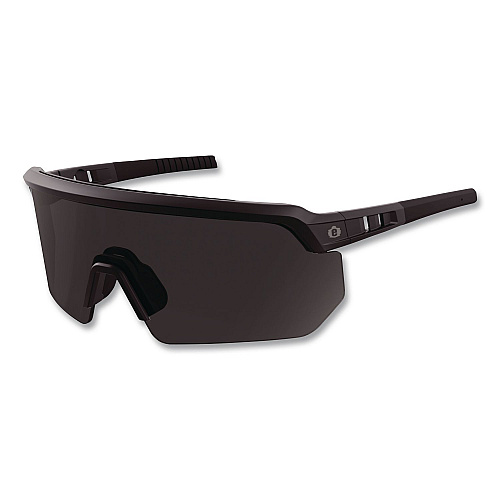 ergodyne Skullerz AEGIR Color Enhancing Safety Glasses, Matte Black Nylon Frame, High Contrast Smoke Polycarbonate Lens (55201)