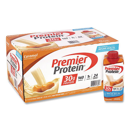 Premier Protein Caramel Shake, 11 oz Bottle, 15/Carton (22002616)