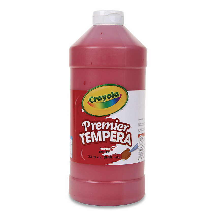 Crayola Premier Tempera Paint, Red, 32 oz Bottle (541232038)