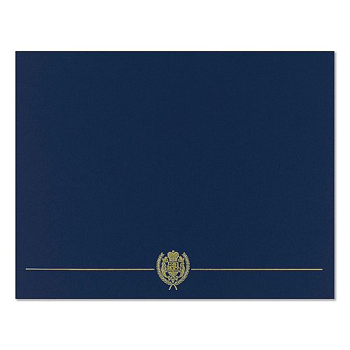 Great Papers! Classic Crest Certificate Covers, 9.38 x 12, Navy, 4/Pack (903115)