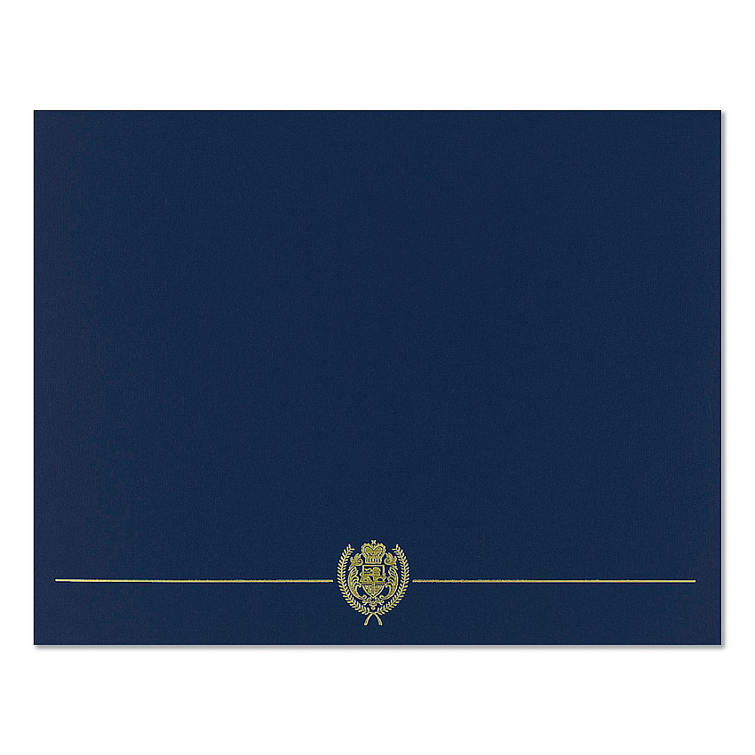 Great Papers! Classic Crest Certificate Covers, 9.38 x 12, Navy, 4/Pack (903115)