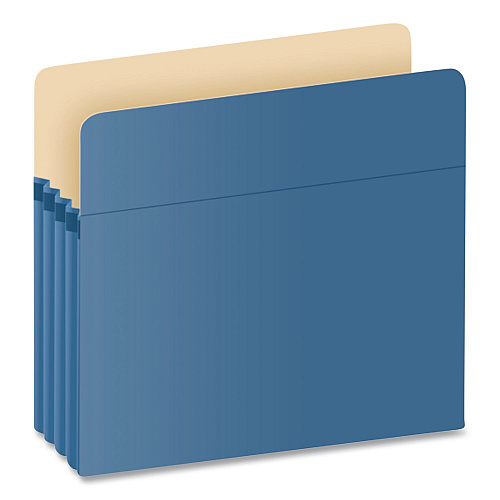 Pendaflex Colored File Pockets, 3.5" Expansion, Letter Size, Blue (1524EBLU)