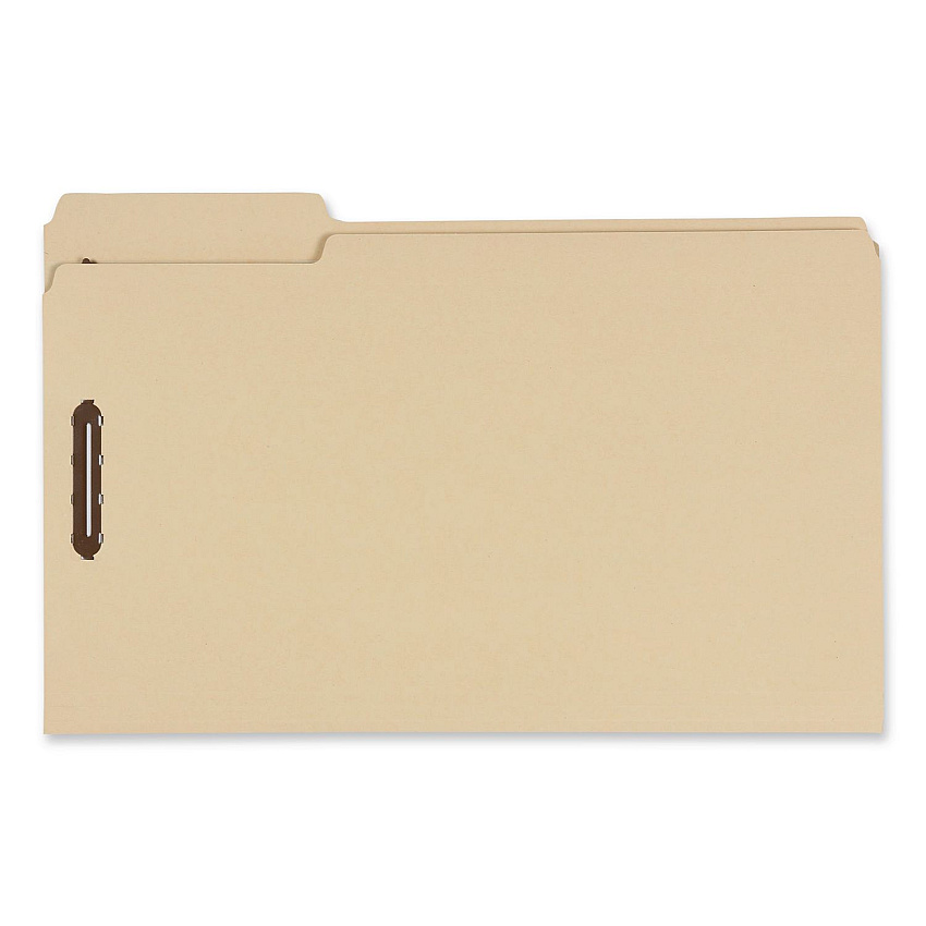 Pendaflex Top Tab Fastener Folder, 1/3-Cut Tab: Assorted, Expands 2", 2 Fasteners, Legal Size, Manila, 5/Box (29537R)