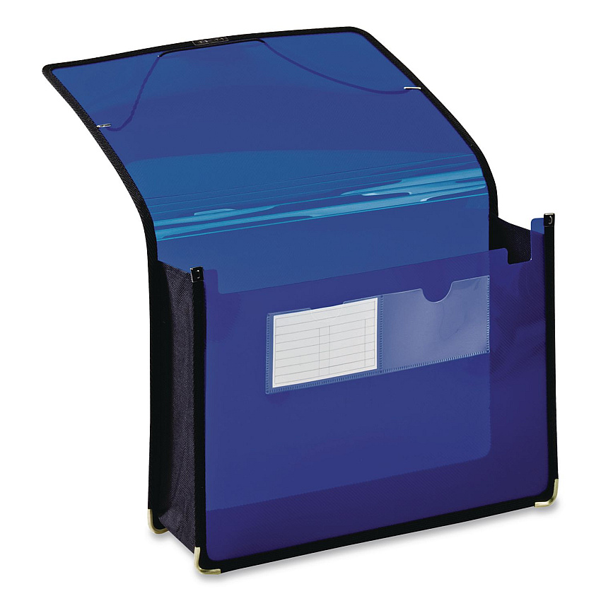 Pendaflex UltraColor Expanding Wallet with Elastic Closure, 3.5" Expansion, 1 Section, Letter Size, Blue (84041BL)