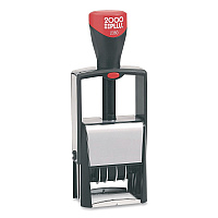 2000 PLUS 4-In-1 Message Date Stamp, 5 Years, ENTERED/FAXED/PAID/RECEIVED, 1.75 x 1.12, Red/Blue Ink (011035)