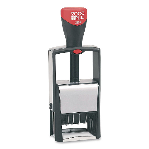 2000 PLUS 4-In-1 Message Date Stamp, 5 Years, ENTERED/FAXED/PAID/RECEIVED, 1.75 x 1.12, Red/Blue Ink (011035)