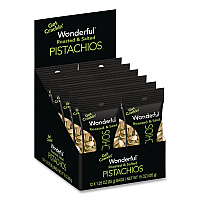 Paramount Farms Wonderful Pistachios In Shell Roasted and Salted, 1.5 oz Bag, 12 Bags/Box (70217)
