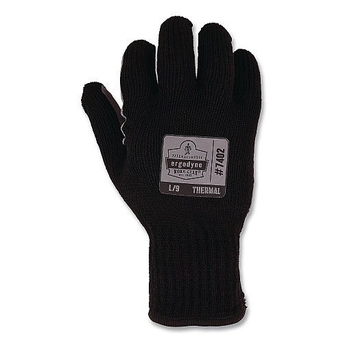 ergodyne ProFlex 7402 Thermal Knit Cooler Gloves, 10" Long, Small (7), Black (10612)