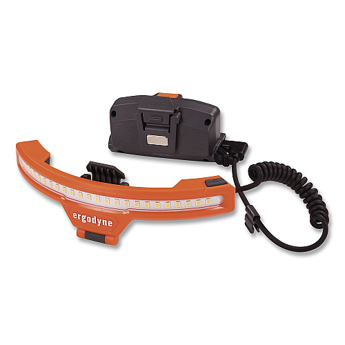 ergodyne Skullerz 8886 Wide Beam Headlamp with Hard Hat Mount and Rechargeable Power Bank (60295)