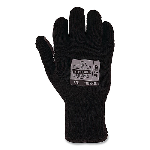 ergodyne ProFlex 7402 Thermal Knit Cooler Gloves, 11" Long, Large (9), Black (10614)