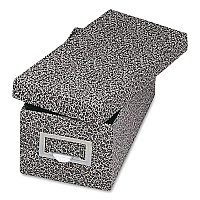 Globe-Weis Index Card File Box with Lift-Off Lid, Holds 1,000 3 x 5 Cards, 5.63 x 11.63 x 4, Black Agate (93BLA)