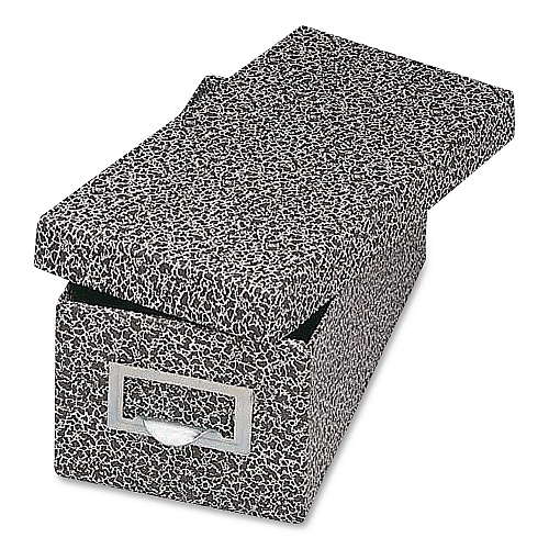 Globe-Weis Index Card File Box with Lift-Off Lid, Holds 1,000 3 x 5 Cards, 5.63 x 11.63 x 4, Black Agate (93BLA)