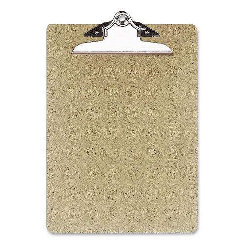 Officemate Recycled Hardboard Clipboard, 1" Clip Capacity, Holds 8.5 x 11 Sheets, Brown (83500)