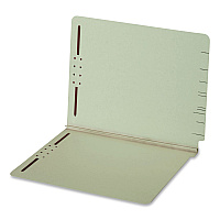 Pendaflex Colored Pressboard End Tab Fastener Folders, Straight Tab, Expands 3", 2 Fasteners, Letter Size, Light Green, 25/Box (44725)