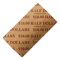 SecurIT Flat Coin Wrapper, Half-Dollars, Brown, 1,000/Pack (53050)