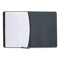 Quartet Designer Tack and Write Combination Dry-Erase Whiteboard/Bulletin Board, 35 x 23.5, Black/White Surface, Black Plastic Frame (06545BK)