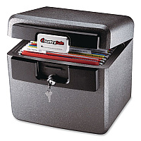 SentrySafe Fire-Resistant/Waterproof Safe with Key, 15.5 x 13.5 x 14.3. 0.65 cu ft, Gray (651875)