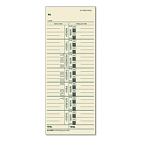 TOPS Time Clock Cards, Replacement for 10-800292/K14-15/M-33, One Side, 3.5 x 9, 100/Pack (12533)
