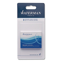 Refill Cartridge for Waterman Fountain Pens, Serenity Blue Ink, 8/Pack (52022W)