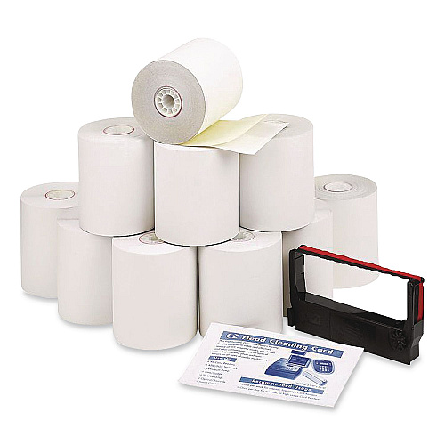 ICONEX Credit/Debit Verification Kit, 3" x 90 ft, White/Canary (90771000)