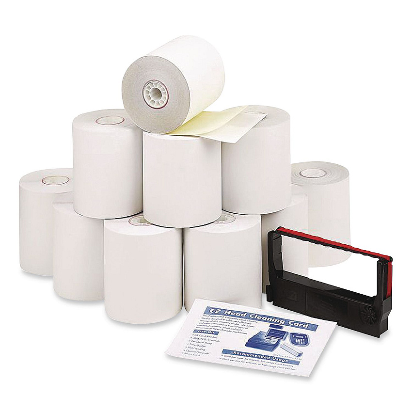 ICONEX Credit/Debit Verification Kit, 3" x 90 ft, White/Canary (90771000)