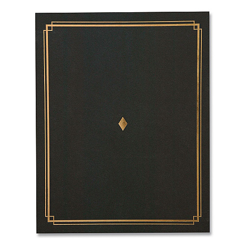 Gartner Studios Certificate Holders 9.5 x 12, Black/Gold, 6/Pack (35003)