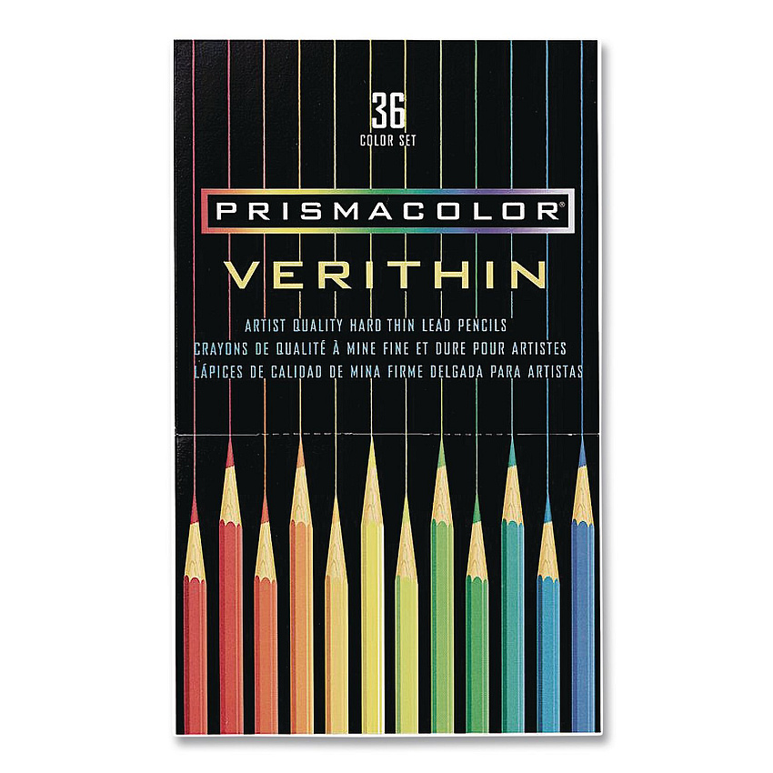 Prismacolor Verithin Colored Pencils, Assorted Lead and Barrel Colors, 36/Set (2428)