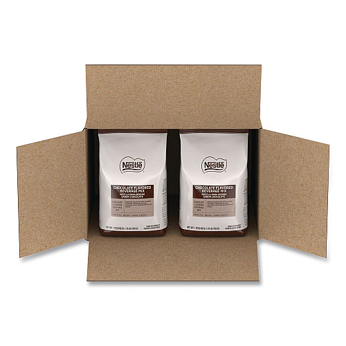 Nescaf Premium Hot Chocolate Mix, Rich Chocolate, 1.75 lb Bag, 6/Carton (81794CT)