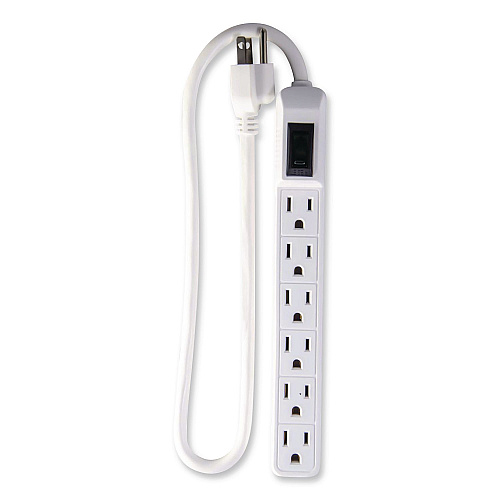 GoGreen Power 6 Outlet Mini Surge Protector, 2 ft Cord, 160 J, Black (GG16103MINBK)