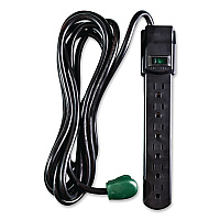 GoGreen Power 6 Outlet Surge Protector, 6 ft Cord, 250 J, Black (GG16106MSBK)