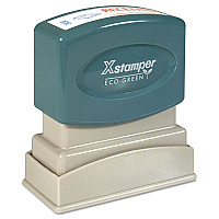 Xstamper Two-Color Title Stamp, RECEIVED, Blue/Red (2030)