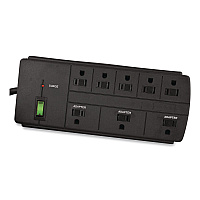 GoGreen Power 8 Outlet Surge Protector, 6 ft Cord, 750 J, Black (GG18316BK)