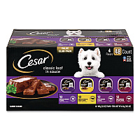 Cesar Classic Wet Dog Food Variety, Assorted Flavors, 3.5 oz Tray, 48/Carton (22002663)