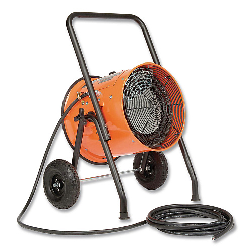 Global Industrial Portable Salamander Heater with Adjustable Thermostat, 15,000 W, 480 V, 21.59 x 28 x 38.5, Orange (653672)