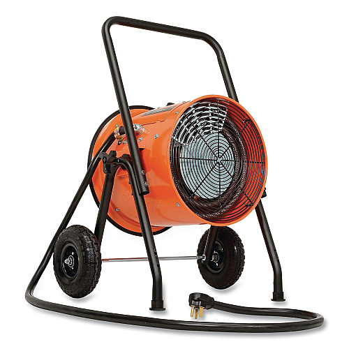 Global Industrial Portable Salamander Heater with Adjustable Thermostat, 10,000 W, 21.59 x 28 x 38.5, Orange (653558)