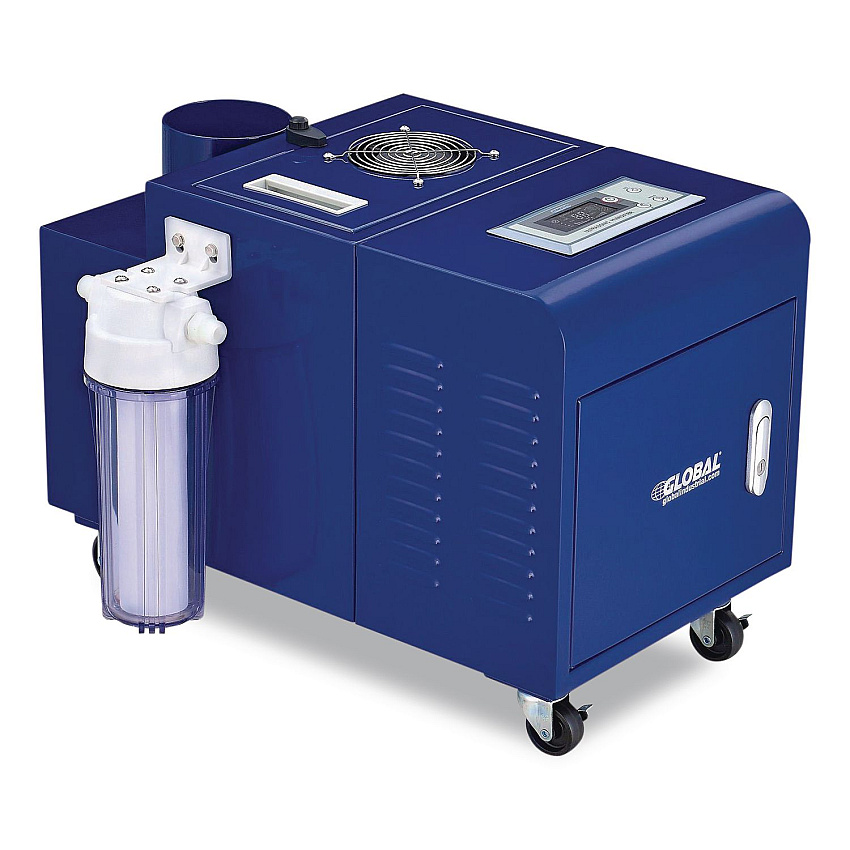 Global Industrial Ultrasonic Humidifier, 38 Pint Tank Capacity, 13.75 x 23.62 x 18.25, 300 Pint Output, Blue (246137)