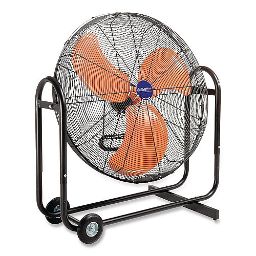 Global Industrial Portable Tilt Blower Drum Fan, 36", Black/Orange (258320)