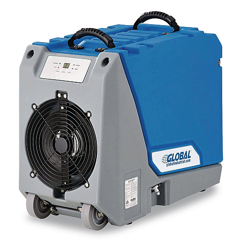 Global Industrial Crawl Space Commercial Dehumidifier With Pump, 90 Pints, 13.31 x 34 x 25, Blue (246707)