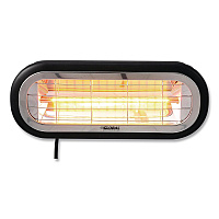 Global Industrial Infrared Patio Heater Low Glare, 1,500 W, 3 x 7 x 7.5, Black (246721)