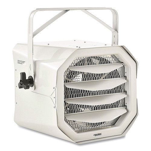 Global Industrial Unit Heater, Horizontal Downflow, 10,000 W, 18.13 x 16.75 x 16.06, White (246102)