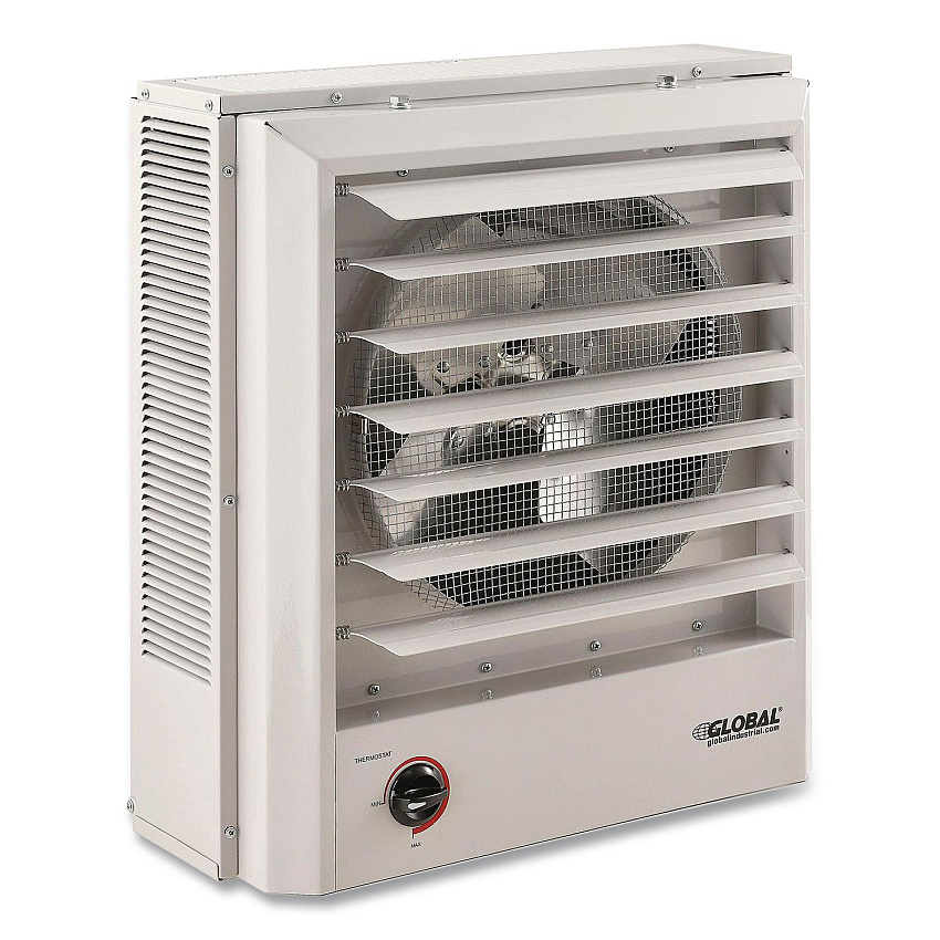 Global Industrial Unit Heater, Horizontal or Vertical Downflow, 10,000 W, 18.12 x 16.75 x 16.06, White (246103)