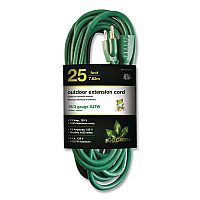 GoGreen Power 16 AWG Outdoor Extension Cord, 25 ft, 13 A, Green (GG13725GN)