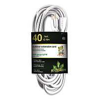 GoGreen Power 16 AWG Outdoor Extension Cord, 40 ft, 13 A, White (GG13740WH)