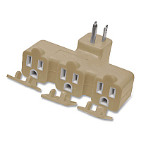 GoGreen Power 3 Outlet Right Angle Wall Tap, Beige (GG03431BE)