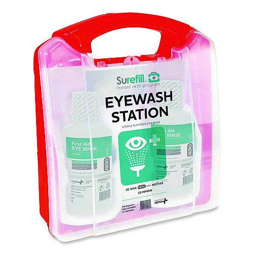 NeutraFlush Emergency Eyewash Station 75 Series, 16 oz Bottle, 2 Bottles/Station, 4 Stations/Carton (AK75EWN)