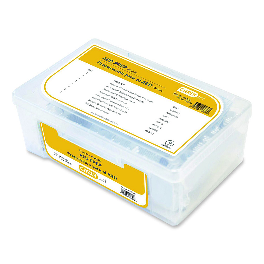 CARDIACT AED Premium Prep Kit Module, 13 Pieces, Plastic Case (CAPK3US)