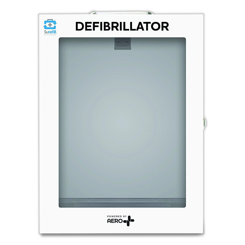 CARDIACT Defibrillator Wall Cabinet, 14.5 x 6.75 x 18.25, White (AEKM04)