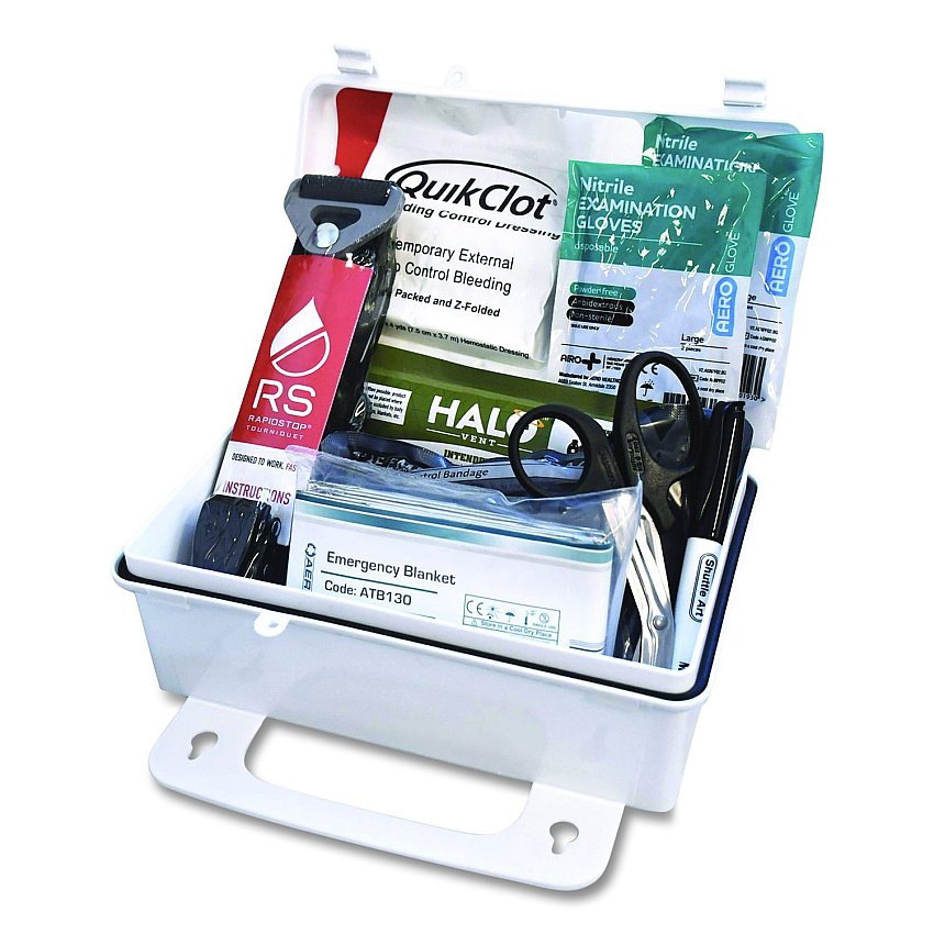 RAPIDSTOP Standard Bleed Control Kit - Military, 10 Pieces, Plastic Case (RSK500)