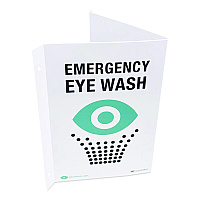 NeutraFlush Eyewash Station Two-View Wall Sign, 5.25 x 10 x 9 (NFSWS01)