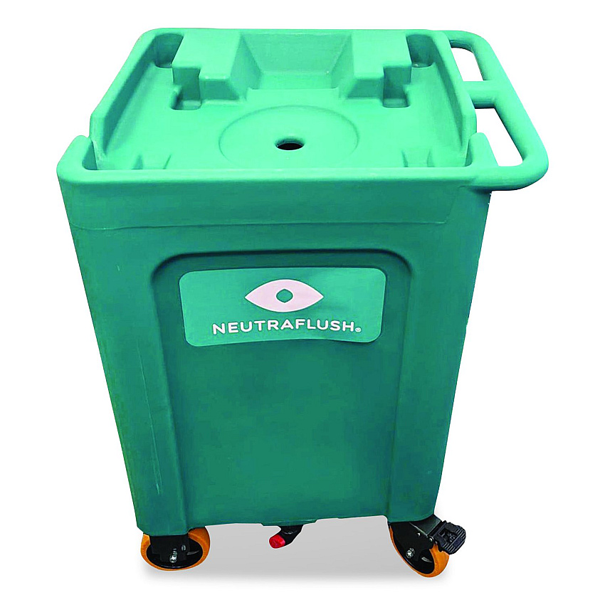 NeutraFlush Rolling Drain Cart Stand for 16 Gal Eyewash Station, 21 x24 x 33.75, Green (NFSCART01)